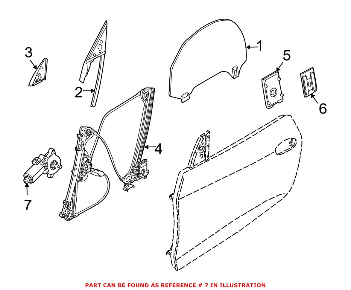 Window Motor - Front Passenger Side